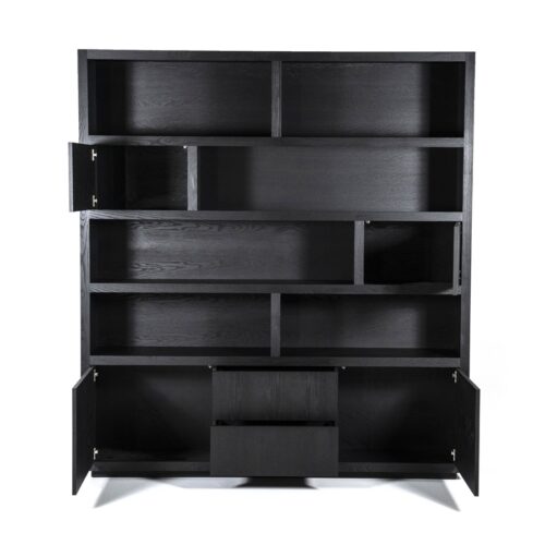 Opbergkast Helsinki Eikenhout 200 x 220 cm - Zwart - Afbeelding 20