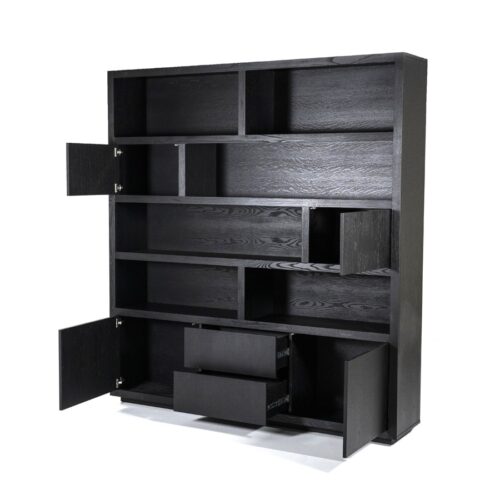 Opbergkast Helsinki Eikenhout 200 x 220 cm - Zwart - Afbeelding 18