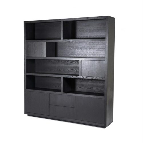 Opbergkast Helsinki Eikenhout 200 x 220 cm - Zwart - Afbeelding 17