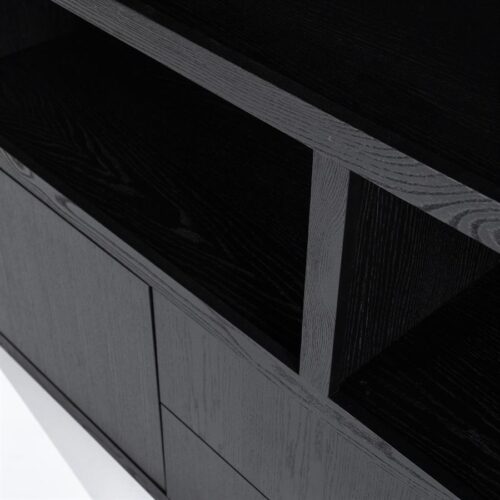 Opbergkast Helsinki Eikenhout 200 x 220 cm - Zwart - Afbeelding 21