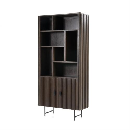 Boekenkast Remi Mangohout en Metaal 200 x 96 cm - Bruin - Afbeelding 36