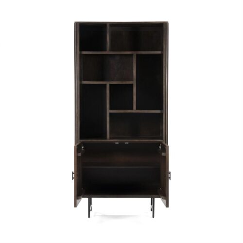 Boekenkast Remi Mangohout en Metaal 200 x 96 cm - Bruin - Afbeelding 29