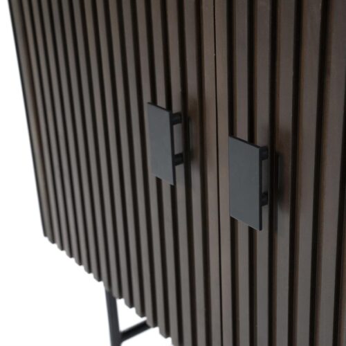 Boekenkast Remi Mangohout en Metaal 200 x 96 cm - Bruin - Afbeelding 30
