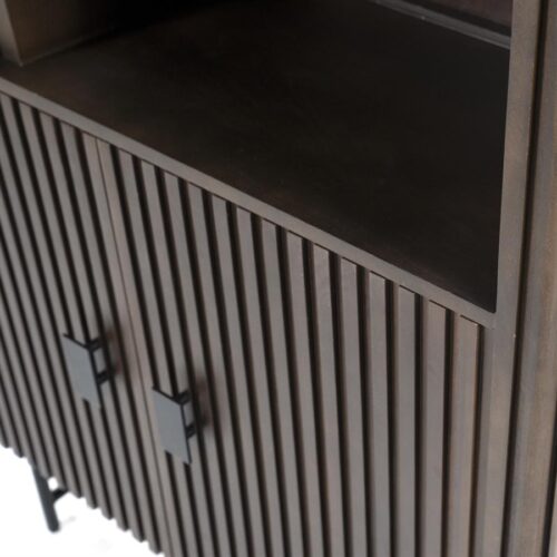 Boekenkast Remi Mangohout en Metaal 200 x 96 cm - Bruin - Afbeelding 32