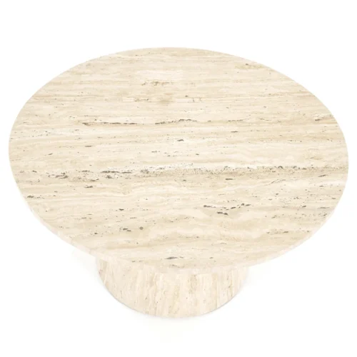 Ronde Salontafel Aime Travertin 70 x 38 cm - Afbeelding 18