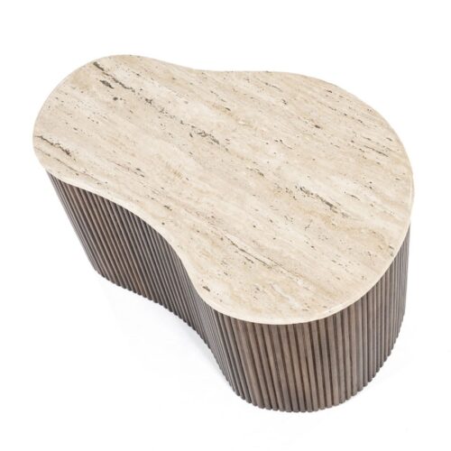 Salontafel Mari Mangohout en Travertin 70 x 47 cm - Afbeelding 21