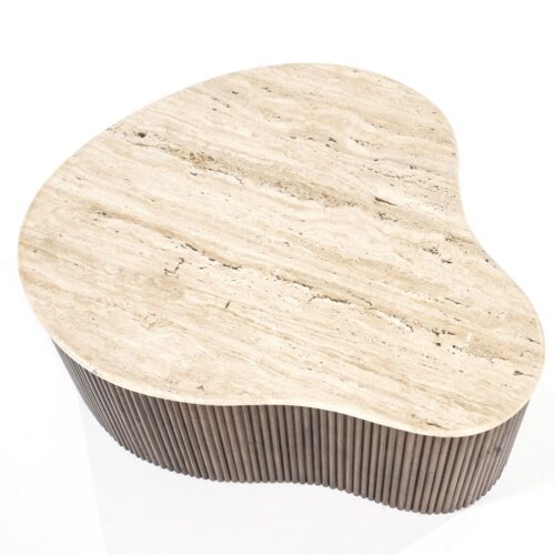 Salontafel Mari Mangohout en Travertin 83 x 72 cm - Afbeelding 21