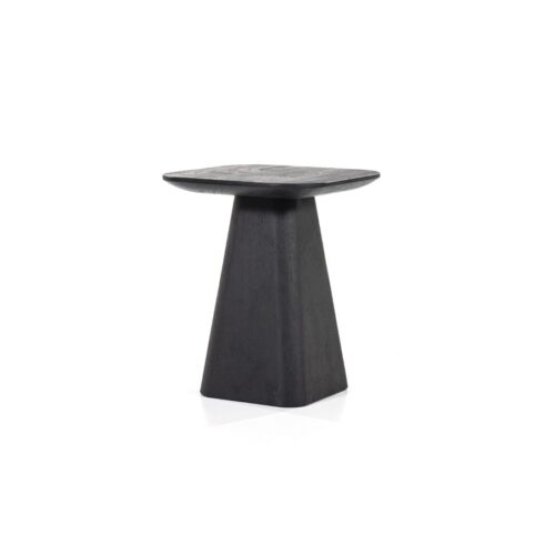 Vierkante Bijzettafel Aron Mangohout - Zwart 40 cm - Afbeelding 11