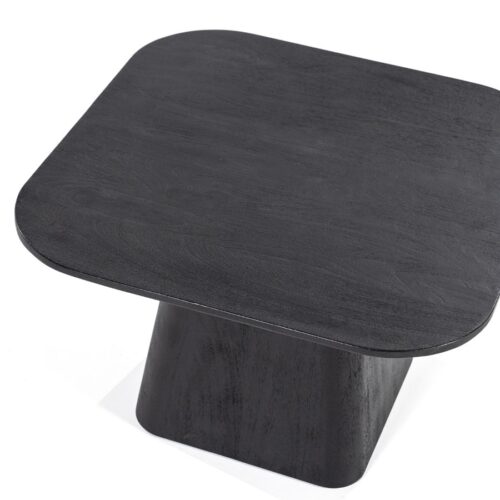 Vierkante Bijzettafel Aron Mangohout - Zwart 60 cm - Afbeelding 11