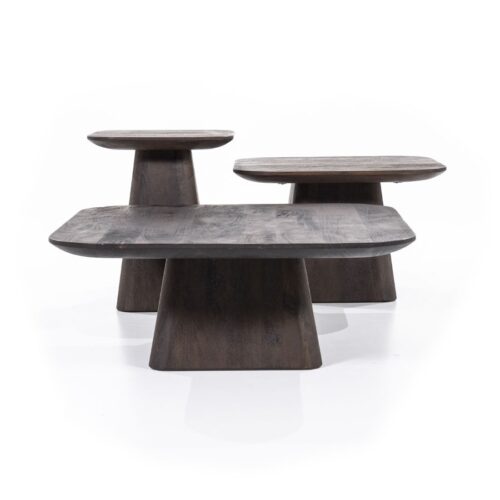Vierkante Salontafel Aron Mangohout - Bruin 80 cm - Afbeelding 18