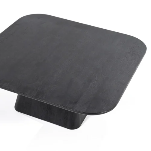 Vierkante Salontafel Aron Mangohout - Zwart 80 cm - Afbeelding 17