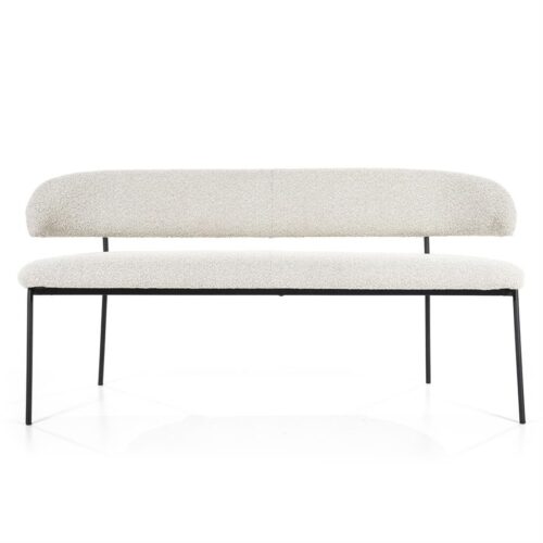 Eetkamerbank Luka Bouclé - Beige - Afbeelding 7
