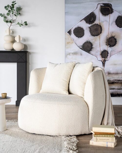Fauteuil Louis Bouclé - Beige - Afbeelding 13