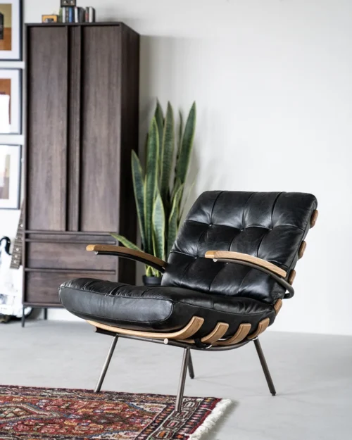 Fauteuil Bastiaan - Cognac java leder - Afbeelding 14