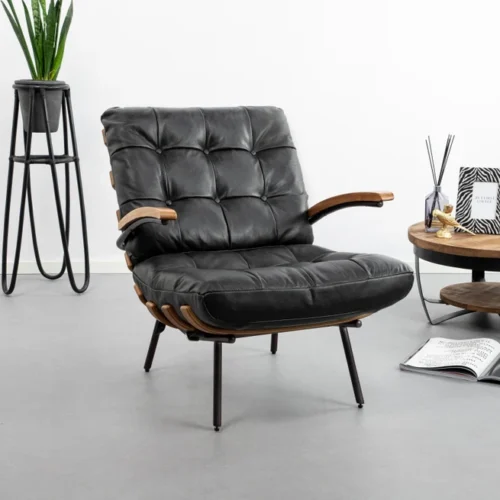 Fauteuil Bastiaan - Cognac java leder - Afbeelding 79