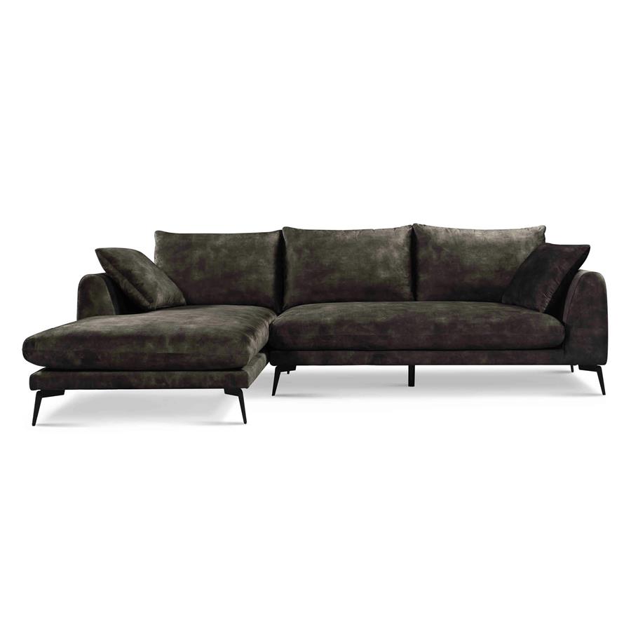 2,5-zits Loungebank Nottingham Velvet - Olijfgroen (Lounge Links)