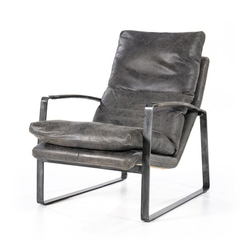 Fauteuil Lex - Antraciet vintage leer - Afbeelding 33