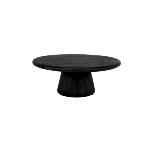 Ronde Salontafel Asti Mangohout 90cm kleur Zwart