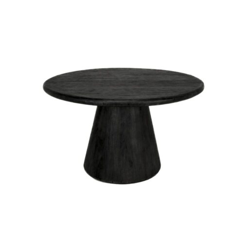 Ronde Eettafel Asti Mangohout 130cm kleur Zwart