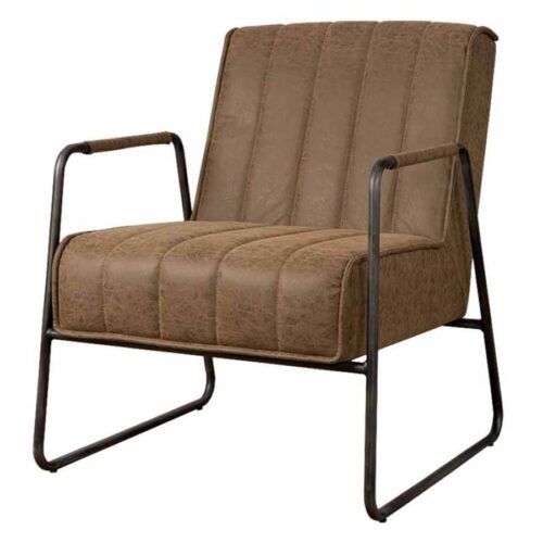 Fauteuil Santo  Lederlook - Bruin