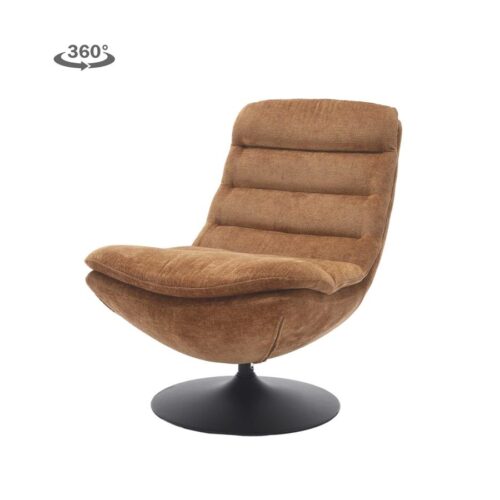 Draaifauteuil Marano Chenille - Caramel