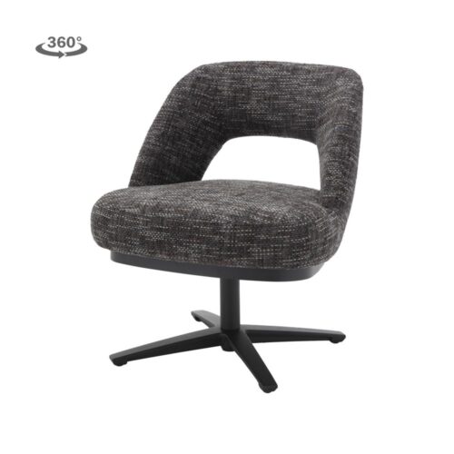 Draaifauteuil Caldes - Blauwgrijs