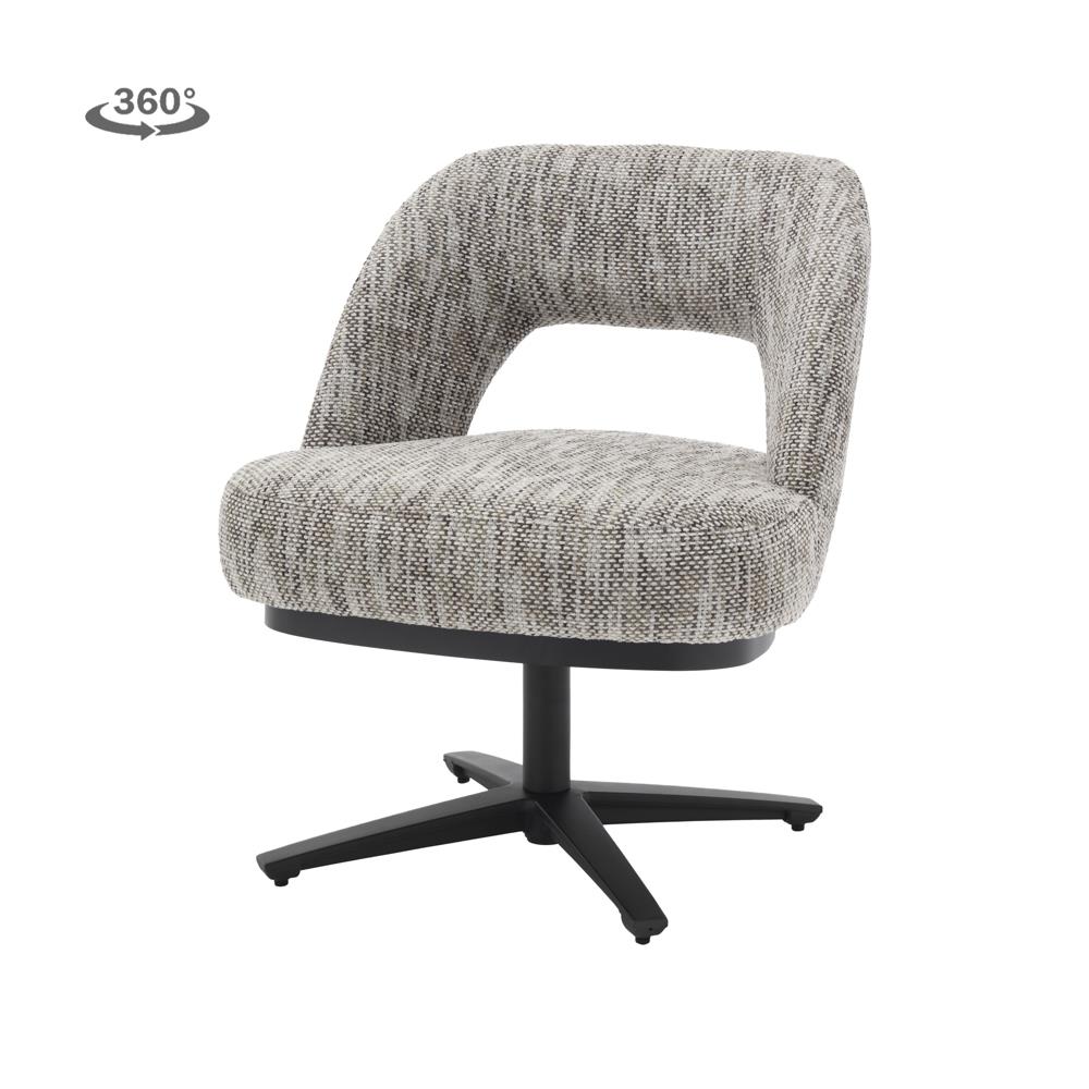 Draaifauteuil Caldes - Wit/grijs
