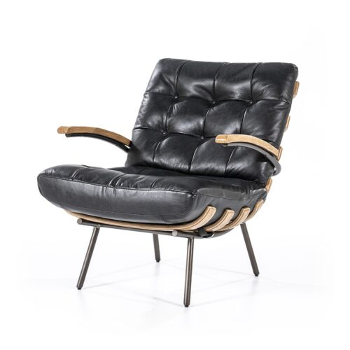 Fauteuil Bastiaan - Zwart java leder - Afbeelding 23