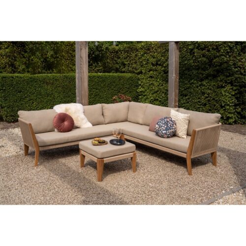Loungeset San remo teakhout -  zand incl kussens - Afbeelding 2