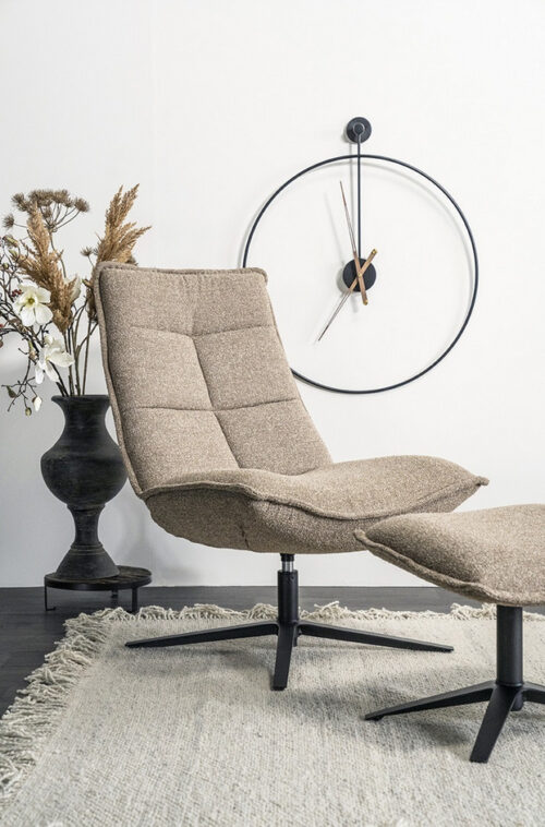 Fauteuil Marcus met voetenbank Beige - Afbeelding 14