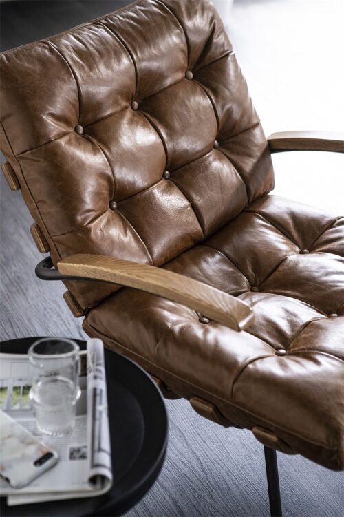 Fauteuil Bastiaan - Cognac java leder - Afbeelding 28