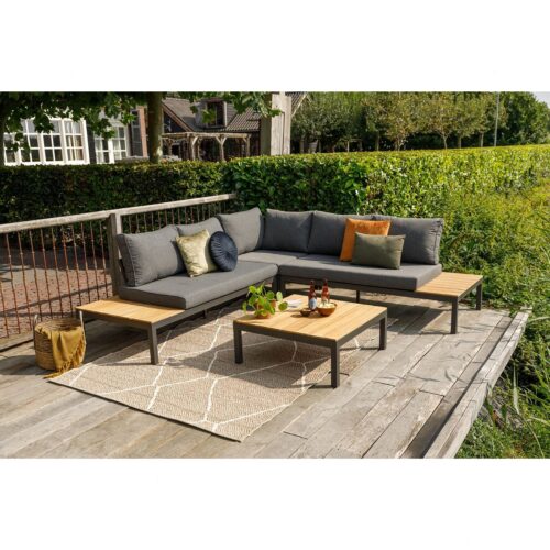 La vida loungeset tuin teak antraciet frame incl kussens - Afbeelding 2