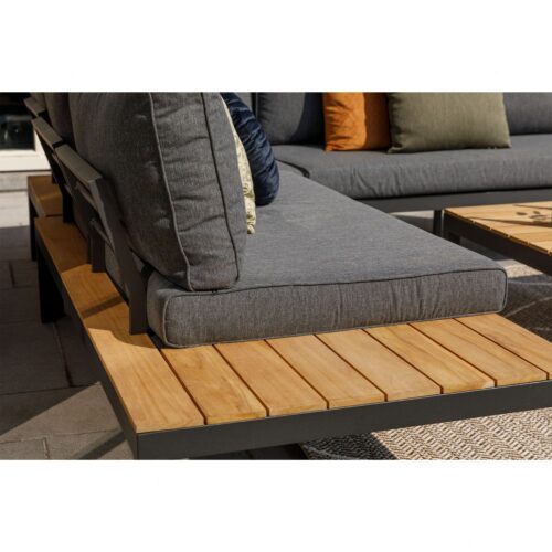La vida loungeset tuin teak antraciet frame incl kussens - Afbeelding 4