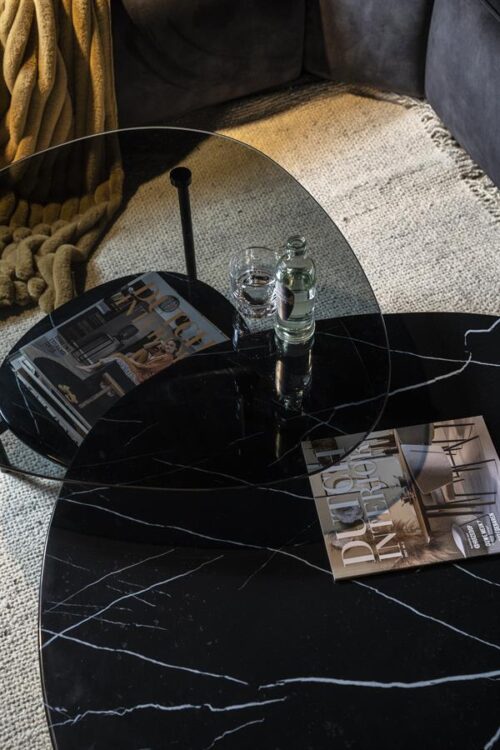 Salontafel Dylan Marmer - Zwart (showroom model) - Afbeelding 13
