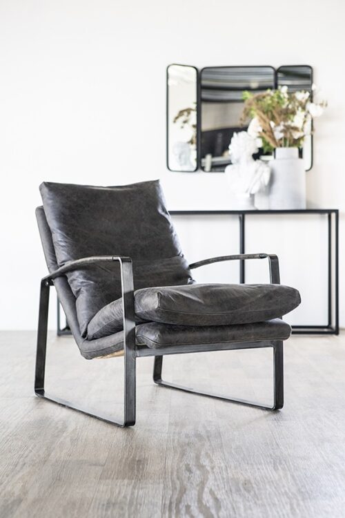 Fauteuil Lex - Antraciet vintage leer - Afbeelding 36