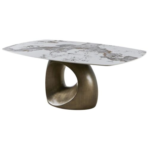 Deens Ovale Eetkamertafel Castello met gouden poot - 240 cm