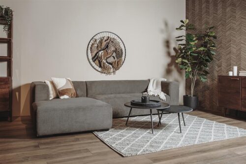 2,5- zits Lounge/Hoekbank Glasgow - Grijs (Lounge Rechts) - Afbeelding 2