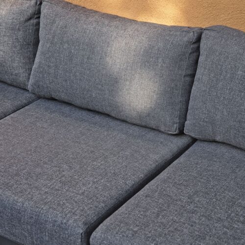 Bari loungeset aluminium polywood incl kussens donkergrijs - Afbeelding 4
