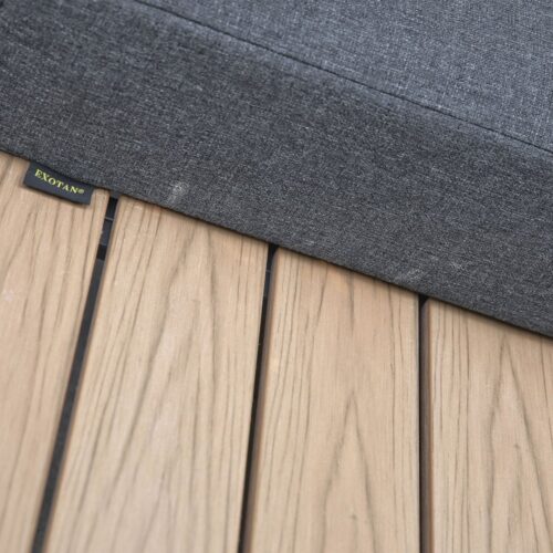 Bari loungeset aluminium polywood incl kussens donkergrijs - Afbeelding 5