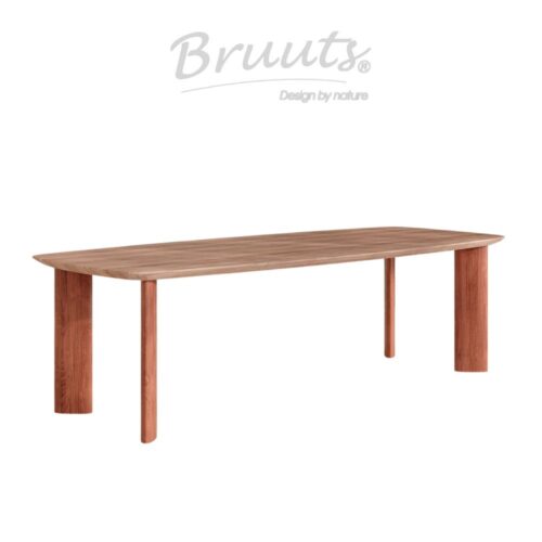 Deens Ovaal Verjongde Rand - Matt Lacquer - Blokpoot Hout Eclipse - Jacaranda