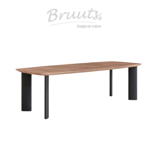 Deens Ovaal Verjongde Rand - Matt Lacquer - Blokpoot Hout Eclipse - Zwart