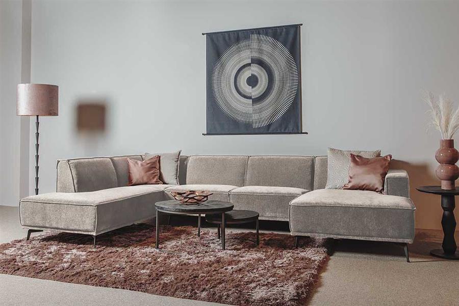 2,5-zits Lounge/Hoekbank Leeds - Touch Beige (Lounge Rechts) - Afbeelding 2