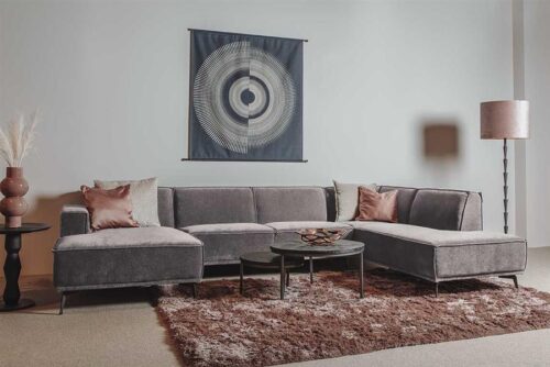 2,5-zits Lounge/Hoekbank Leeds - Bruin (Lounge Links) - Afbeelding 2