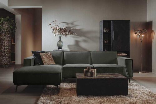 2,5-zits Loungebank Leeds - Groen (Lounge Links) - Afbeelding 2