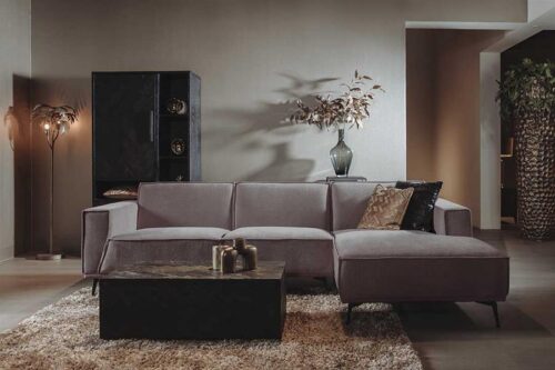 2,5-zits Loungebank Leeds - Bruin (Lounge Rechts) - Afbeelding 2