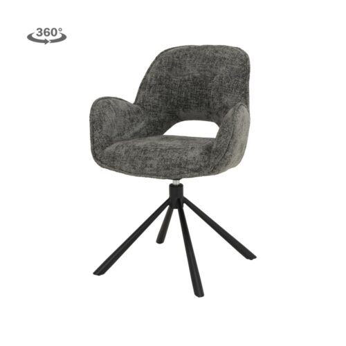 Draaibare Eetkamerstoel Isola - Charcoal