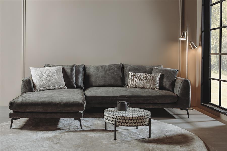 2,5-zits Loungebank Nottingham Velvet - Olijfgroen (Lounge Links) - Afbeelding 2