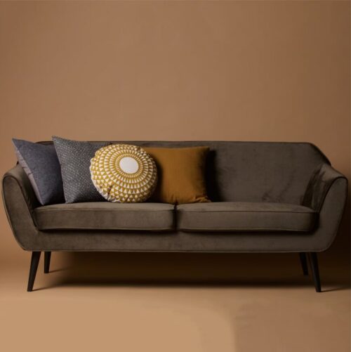 Rocco sofa 187 cm fluweel warm groen - Afbeelding 2