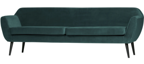 Rocco xl sofa 230 cm fluweel teal