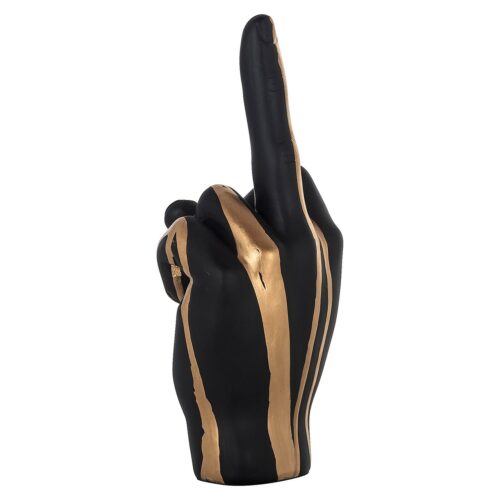 Decoratie Hand Middelvinger kleur Zwart/Goud - Afbeelding 2